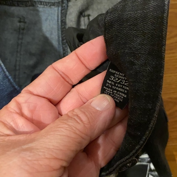 Rue 21 Supreme Flex Skinny Jeans 32 x 32 one side blue one side black (GB) - Picture 12 of 14